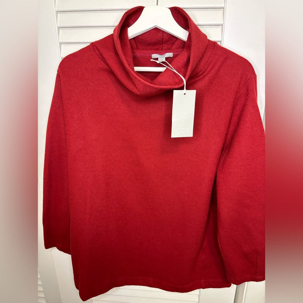 COS red Turtleneck sweater